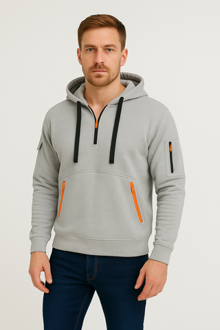 Herren Hoodie – Minimalistisches Design, Baumwollmischung, Vielseitig & Komfortabel