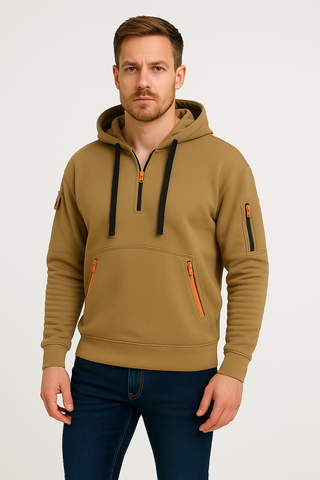 Herren Hoodie – Minimalistisches Design, Baumwollmischung, Vielseitig & Komfortabel