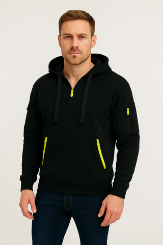 Herren Hoodie – Minimalistisches Design, Baumwollmischung, Vielseitig & Komfortabel