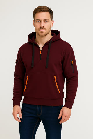 Herren Hoodie – Minimalistisches Design, Baumwollmischung, Vielseitig & Komfortabel