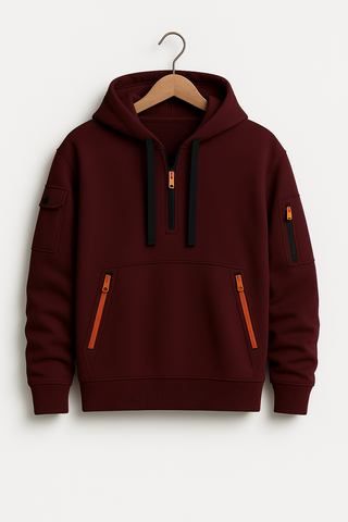 Herren Hoodie – Minimalistisches Design, Baumwollmischung, Vielseitig & Komfortabel
