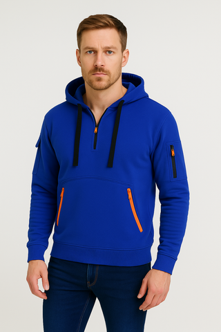 Herren Hoodie – Minimalistisches Design, Baumwollmischung, Vielseitig & Komfortabel