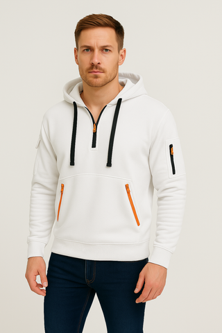 Herren Hoodie – Minimalistisches Design, Baumwollmischung, Vielseitig & Komfortabel