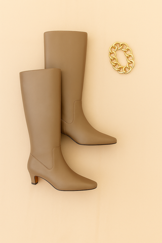 Damenstiefel – Kniehoch, Echtleder, Elegant & Komfortabel