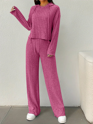 Damen-Loungewear-Set – Gestrickter Hoodie, Locker & Vielseitig