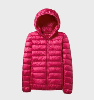 Damen jacke – Mit Kapuze aus Nylon, warm & elegant