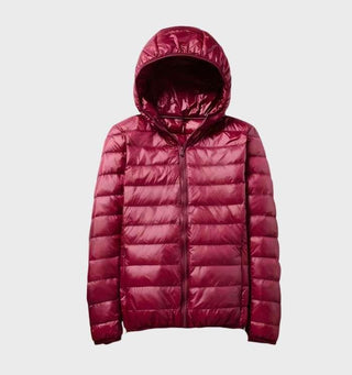 Damen jacke – Mit Kapuze aus Nylon, warm & elegant