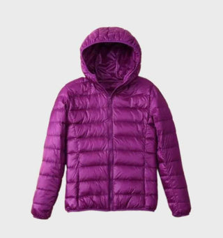 Damen jacke – Mit Kapuze aus Nylon, warm & elegant