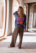 Damen Jogginghose – Leopard-Print Look, Kuschelig & Stylisch