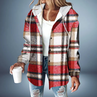 Damen Karierte Kapuzenjacke – Gemütlich, Stilvoll & Warm
