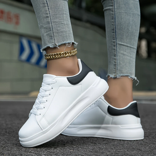 Damen Leder Sneakers – Minimalistisches Design, Bequem & Zeitlos