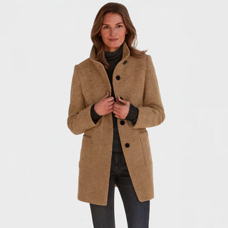 Damen Mantel – Wollmischung, Elegant & Zeitlos