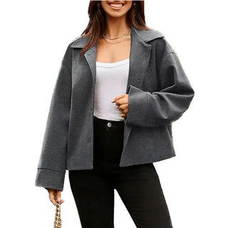 Damen Oversized-Jacke – Weicher Stoff, Modern & Vielseitig