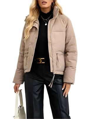 Damen Pufferjacke – Gemütlich & Stilvoll, mit Hohem Kragen & Reißverschluss