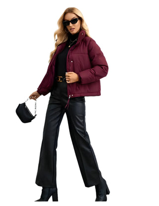 Damen Pufferjacke – Gemütlich & Stilvoll, mit Hohem Kragen & Reißverschluss
