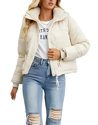 Damen Pufferjacke – Gemütlich & Stilvoll, mit Hohem Kragen & Reißverschluss