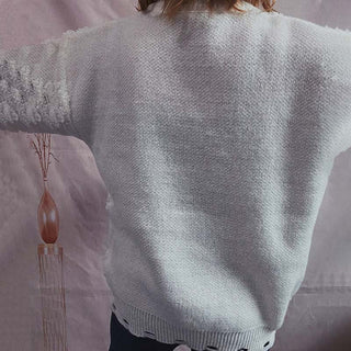 Damen Pullover – Pom-Pom-Strick, Fröhlich & Weich