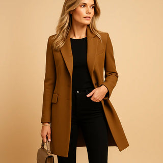Damen Trenchcoat – Baumwolle, Getailleerd & Elegant
