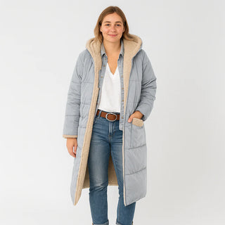 Damen Trenchcoat – Gepolstertes Design, Warm & Raffiniert