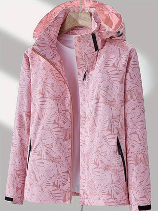Damen Winterjacke – Bedrucktes Polyester, elegant & gemütlich