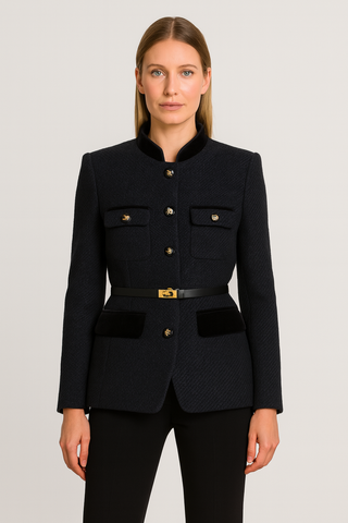 Damen Blazer – Taillierter Schnitt, Tweed-Look, Elegant & Vielseitig