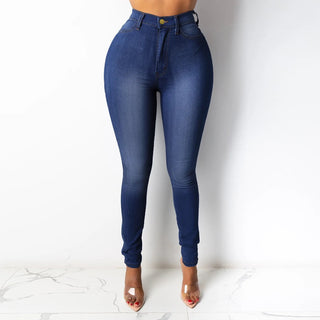 These women's high-waisted jeggings feature a slim fit and versatile black design, made from a comfortable stretch fabric that enhances mobility while providing a stylish look 2