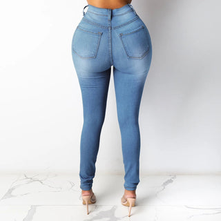 Schwarze Damen-Jeggings aus elastischem Material mit hoher Taille und schmalem Schnitt, ideal für einen vielseitigen Look, der sowohl lä 5