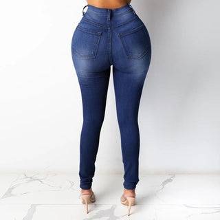 These women's high-waisted jeggings feature a slim fit and versatile black fabric, perfect for casual or dressy occasions, crafted from a comfortable blend that 6