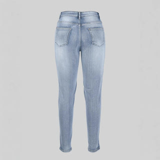 These women's jeggings feature a skinny fit and high waist design, crafted from a comfortable stretchy material, complete with pockets for added functionality and an elegant style 5
