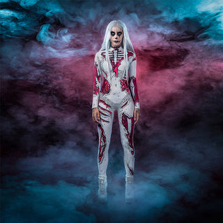 Damen Kostüm – Skelett Design, Auffällig & Stilvoll