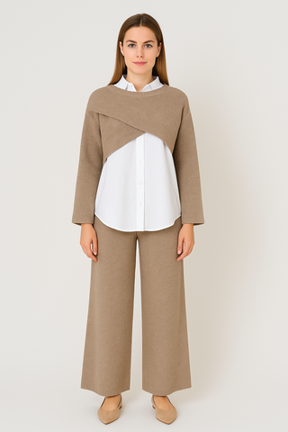 Damen Set – Dreiteilig, Elegant & Bequem, Ideal für Herbst & Winter