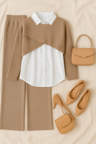 Damen Set – Dreiteilig, Elegant & Bequem, Ideal für Herbst & Winter