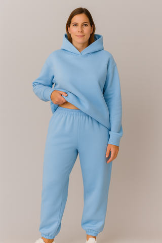 Damen Set – Kapuzenpullover und Jogginghose, Baumwolle, Komfortabel & Stilvoll