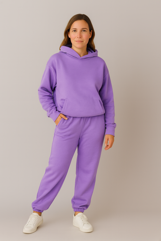 Damen Set – Kapuzenpullover und Jogginghose, Baumwolle, Komfortabel & Stilvoll