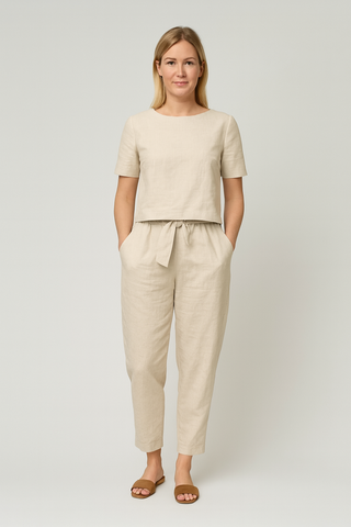 Damen Set – Luftiges Frühlingsdesign, Polyester-Baumwoll-Mix