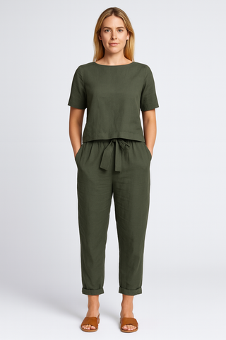 Damen Set – Luftiges Frühlingsdesign, Polyester-Baumwoll-Mix