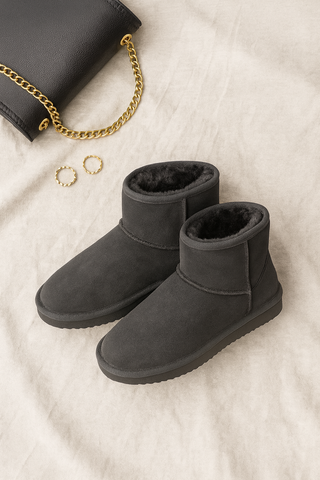 Damen Stiefeletten – Kunst-Wildleder, Bequem & Modern