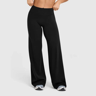 Alt text: These women's yoga pants feature a wide-leg design, crafted from soft, breathable fabric for comfort and versatility, perfect for both workouts and casual 4
