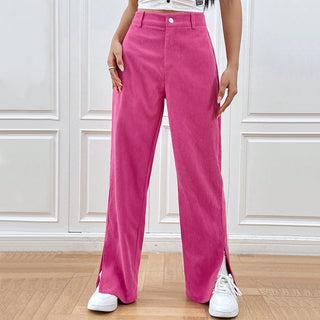 Stylish women's wide-leg trousers made from lightweight fabric, featuring a modern cut that offers versatility for various occasions. Ideal for casual or dressy wear, 1