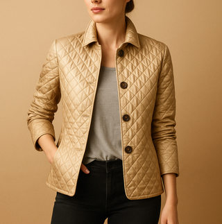 Alt text: A stylish women's jacket featuring an elegant design, made from warm and comfortable materials, perfect for chilly weather. 4