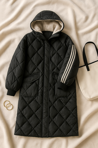 Damen jacke – Lange Daunenjacke, Modern & Bewegungsfreundlich