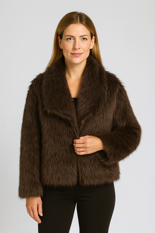 Damen Jacke – Luxuriöses Kunstfell, Elegant & Kuschelig