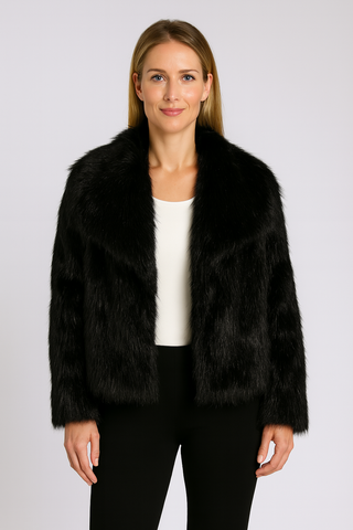 Damen Jacke – Luxuriöses Kunstfell, Elegant & Kuschelig