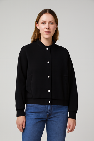 Damen jacke – Oversize-Bomber, Baumwolle, Lässig & Modern