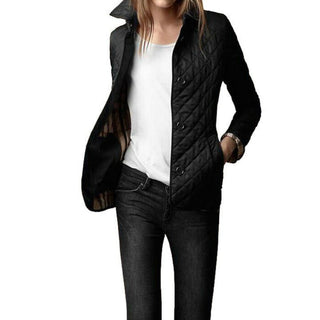 Stylish and versatile women's jacket featuring a quilted design, crafted from high-quality material for warmth and comfort, perfect for both casual and formal occasions. 3