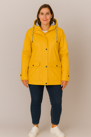 Damen Jacke – Wasserdicht mit Gestreiftem Futter, Bequem & Stilvoll
