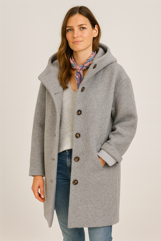 Damen mantel – Entspannte Passform, Wollgemisch, Elegant & Warm
