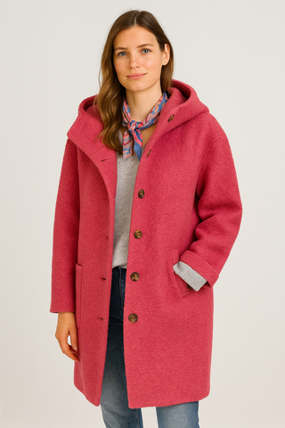 Damen mantel – Entspannte Passform, Wollgemisch, Elegant & Warm
