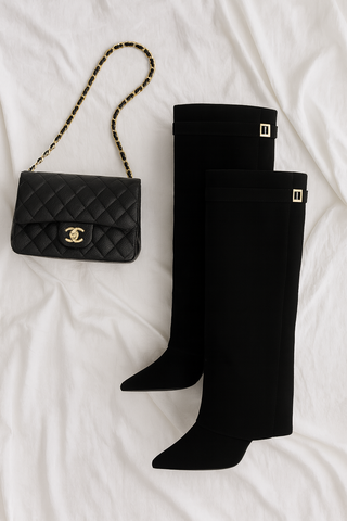 Damen Stiefel – Overknee Design, Elegante & Komfortable schwarze Stiefel