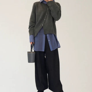 Dames Gebreid Vest – Ronde Hals, Zacht & Stijlvol voor Herfst en Winter